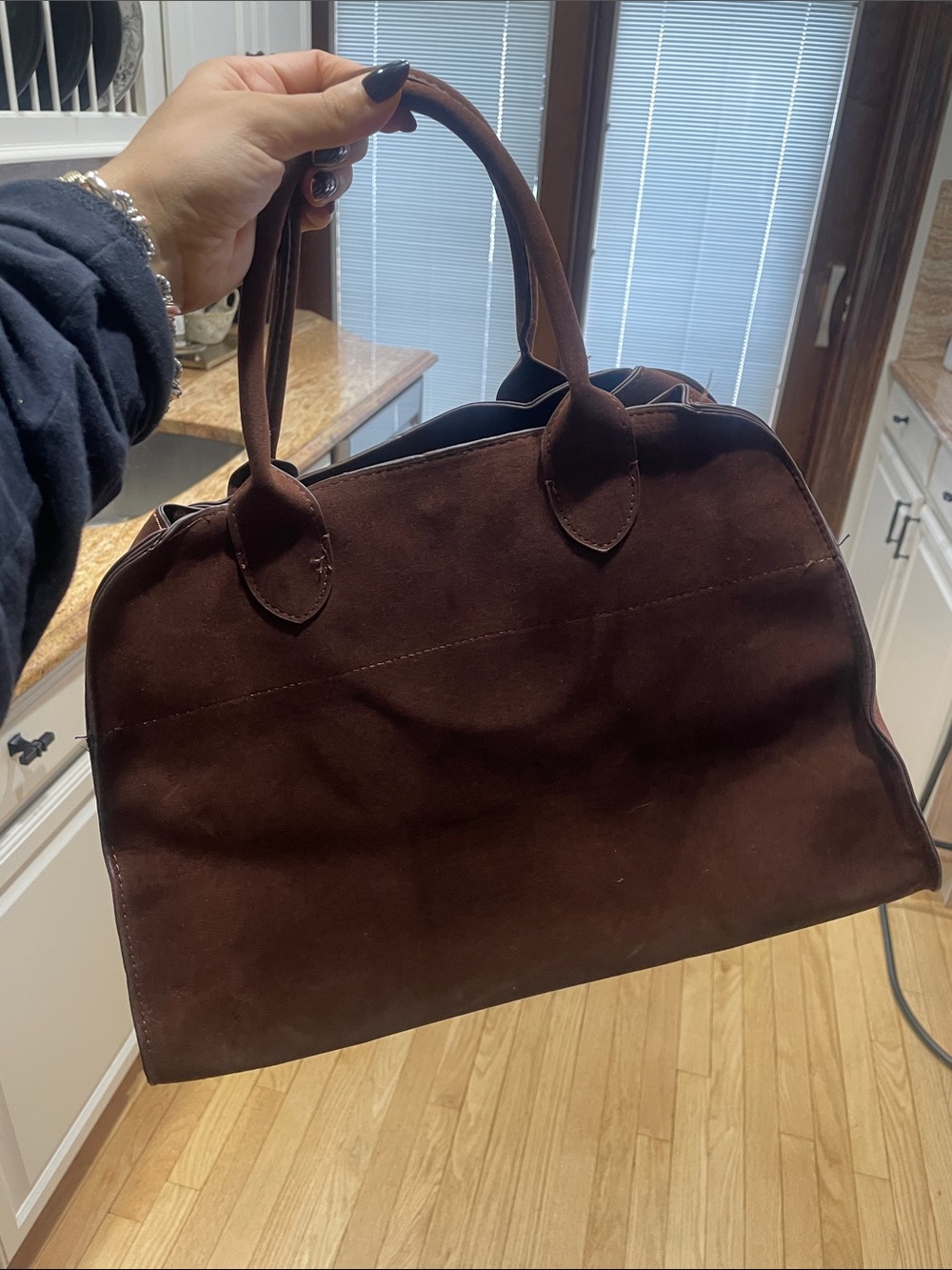 Classic Brown Suede Tote Bag - Elegant Everyday Carry